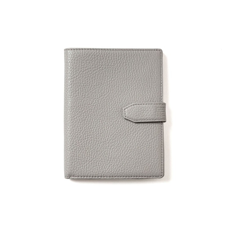 [Chiocciola] イタリア革 一目瞭然通院ウォレット お薬手帳ケース グレー  [名入れ無料]