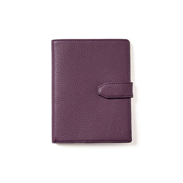 [Chiocciola] イタリア革 一目瞭然通院ウォレット お薬手帳ケース アメジスト  [名入れ無料]