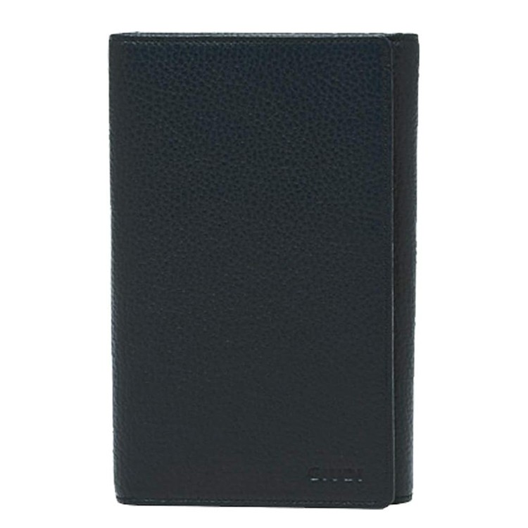 [GIUDI]イタリア製 50枚カード収納 ウォレット 長財布 ブラック