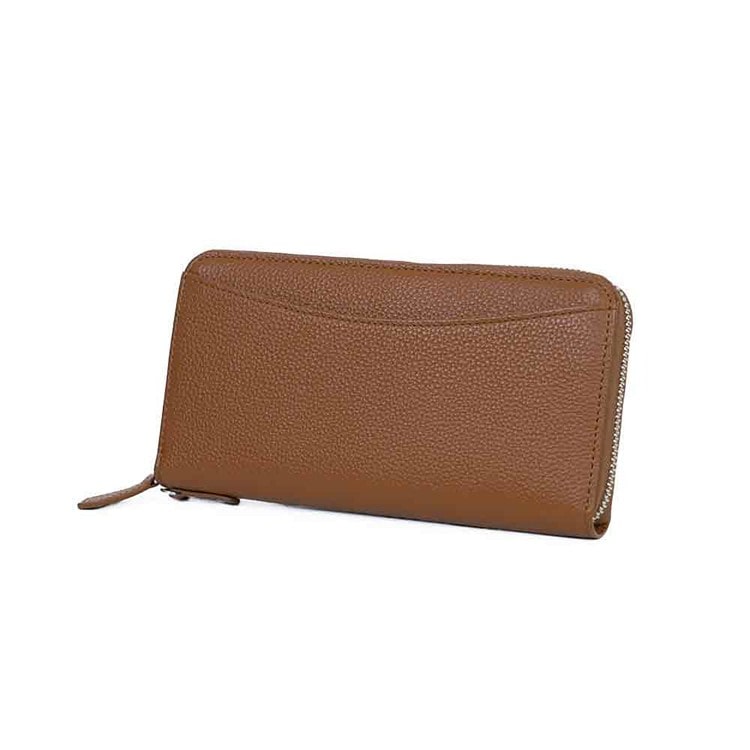 [GLENCHECK]小銭が分けられるギャルソン長財布 ブラウン [名入れ無料]