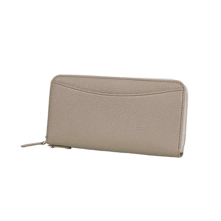 [GLENCHECK]小銭が分けられるギャルソン長財布 グレージュ [名入れ無料]