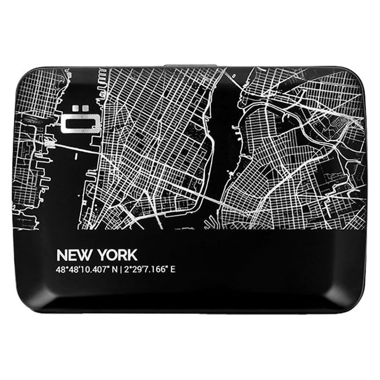 [OGON]フランス製アルミカードホルダー SMART CASE V2 ニューヨーク(名入不可)