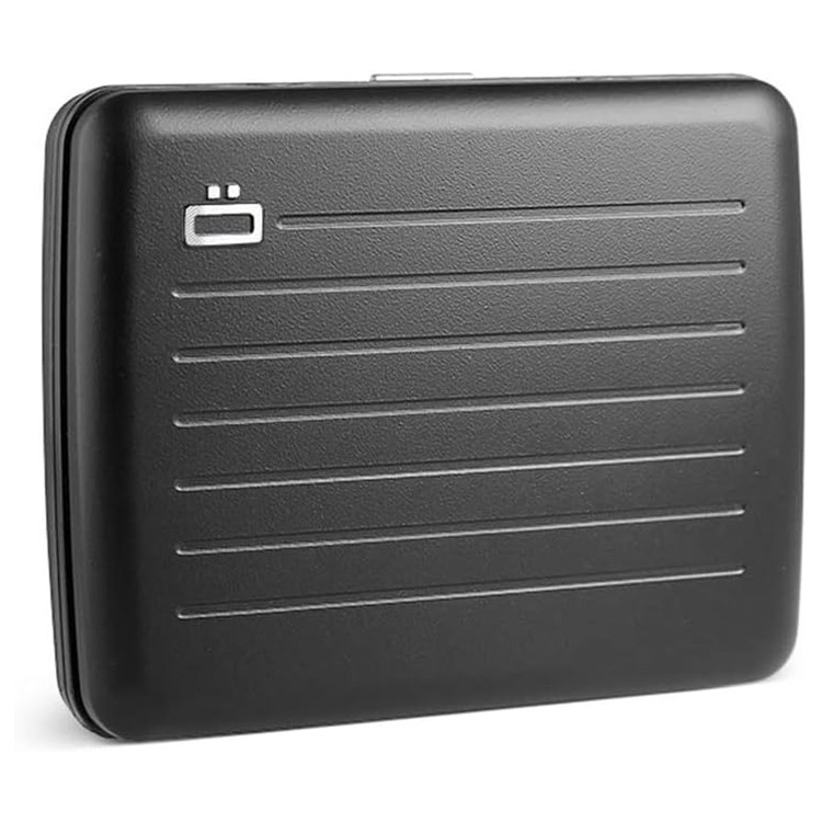 [OGON]フランス製 アルミカードホルダー ラージ　ブラック(名入不可)