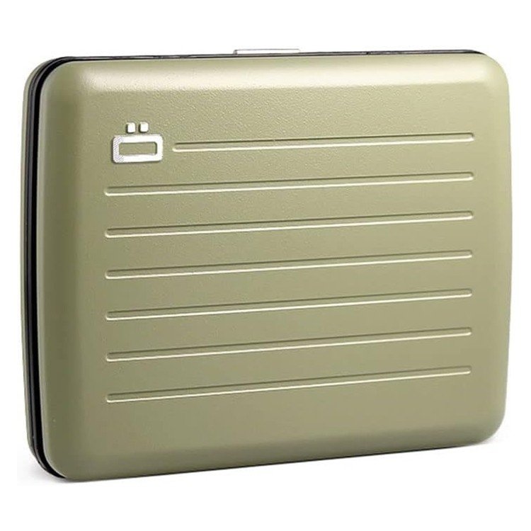 [OGON]フランス製 アルミカードホルダー ラージ　グリーン [名入れ無料]