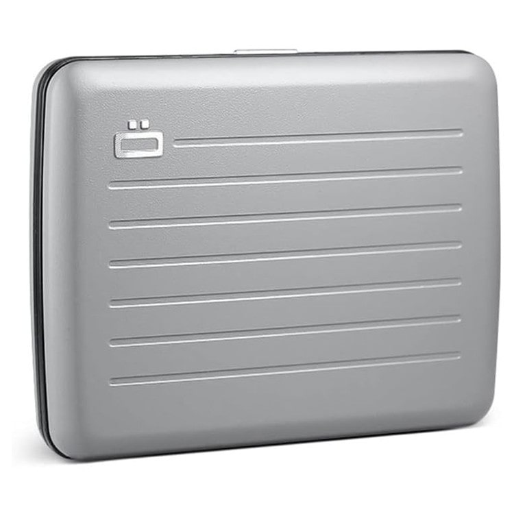 [OGON]フランス製 アルミカードホルダー ラージ　グレー [名入れ無料]