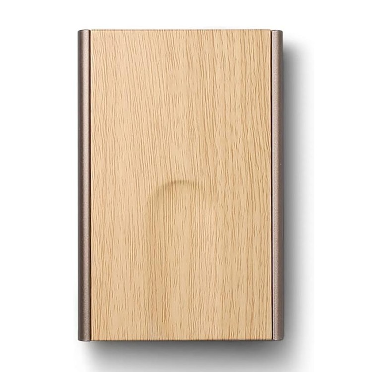 [OGON]フランス製 アルミ スライダー カードケース　ナチュラル[ネコポス便出荷]