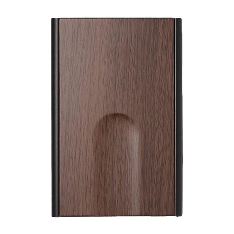 [OGON]フランス製 アルミ スライダー カードケース　ダークブラウン[ネコポス便出荷]