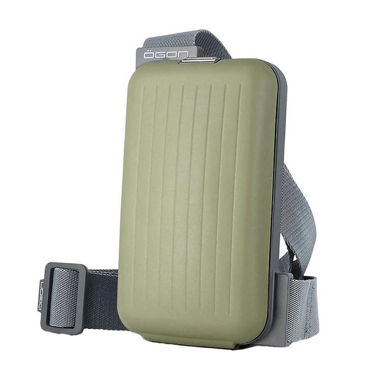 [OGON]フランス製 アルミ スリングバッグ  グリーン