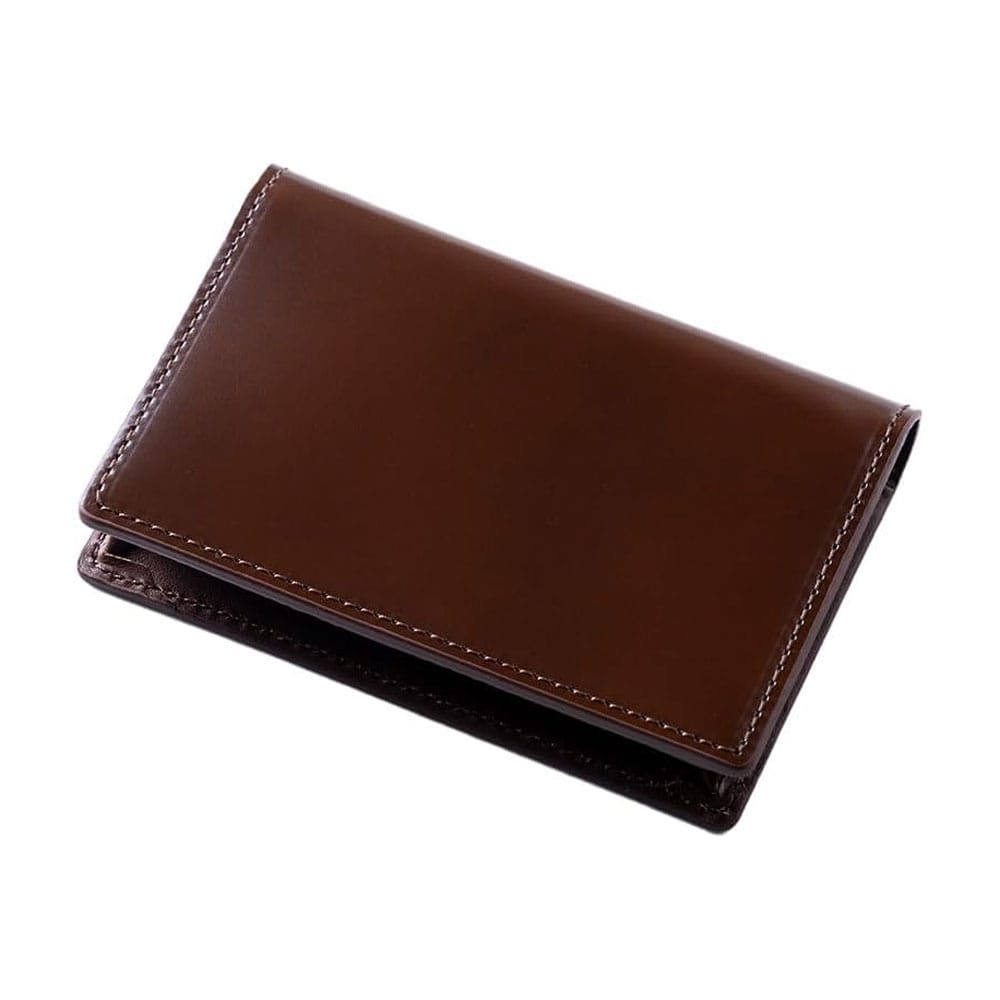 [FLYING HORSE]日本製 コードバンレザー カードケース ブラウン [名入れ無料]