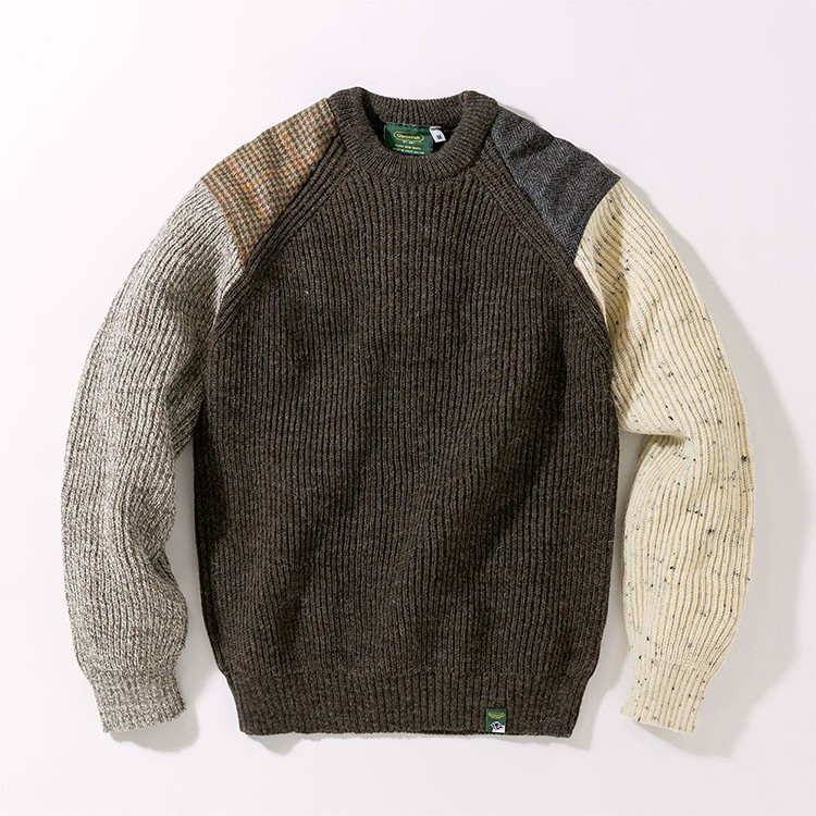 [Glencroft] 英国製 ツイードマルチカラー セーター マルチ L