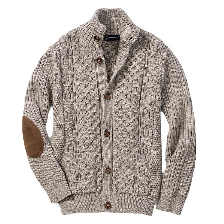 [JM COOPER]英国製フィッシャーマンズカーディガン　ベージュ　L