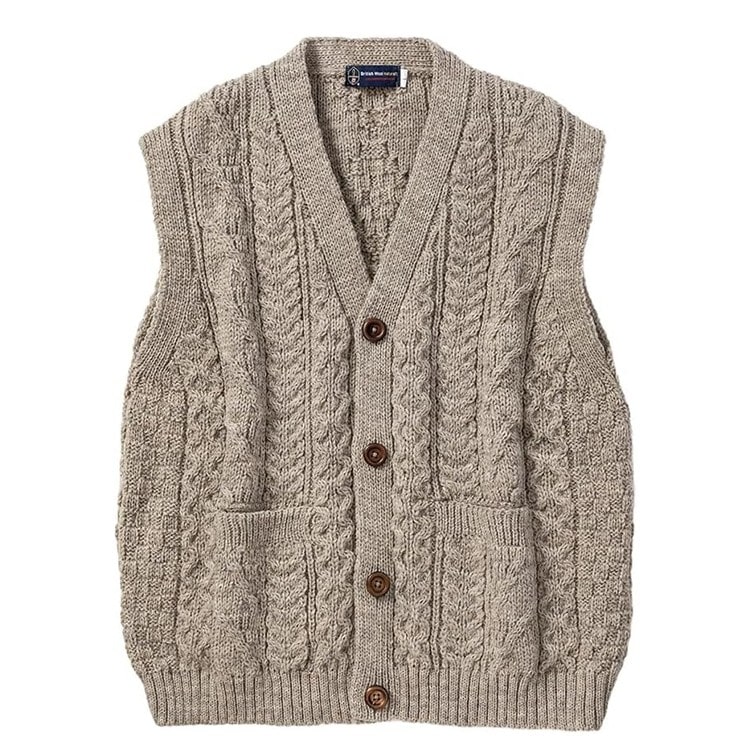 [JM COOPER]英国製 フィッシャーマンズ ベスト　ベージュ　L