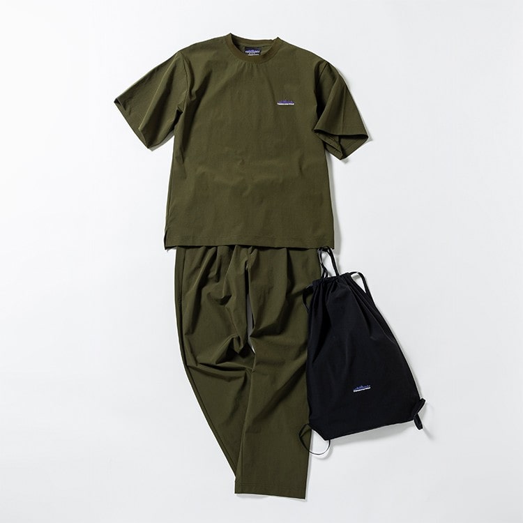 ［THOUSAND MILE］SHORT SLEEVE T-SHIRT & LONG PANTS SET 2025　オリーブ　XL
