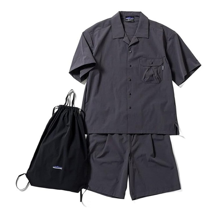 ［THOUSAND MILE］SLEEVE SHIRT & SHORT PANTS SET 2025 チャコール　S