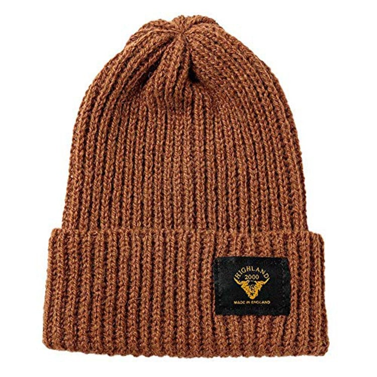 [HIGHLAND2000]英国製 アルパカニットキャップ ブラウン [ネコポス便出荷]