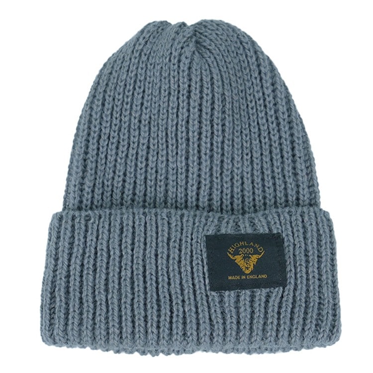 [HIGHLAND2000]英国製 アルパカニットキャップ　チャコール [ネコポス便出荷]