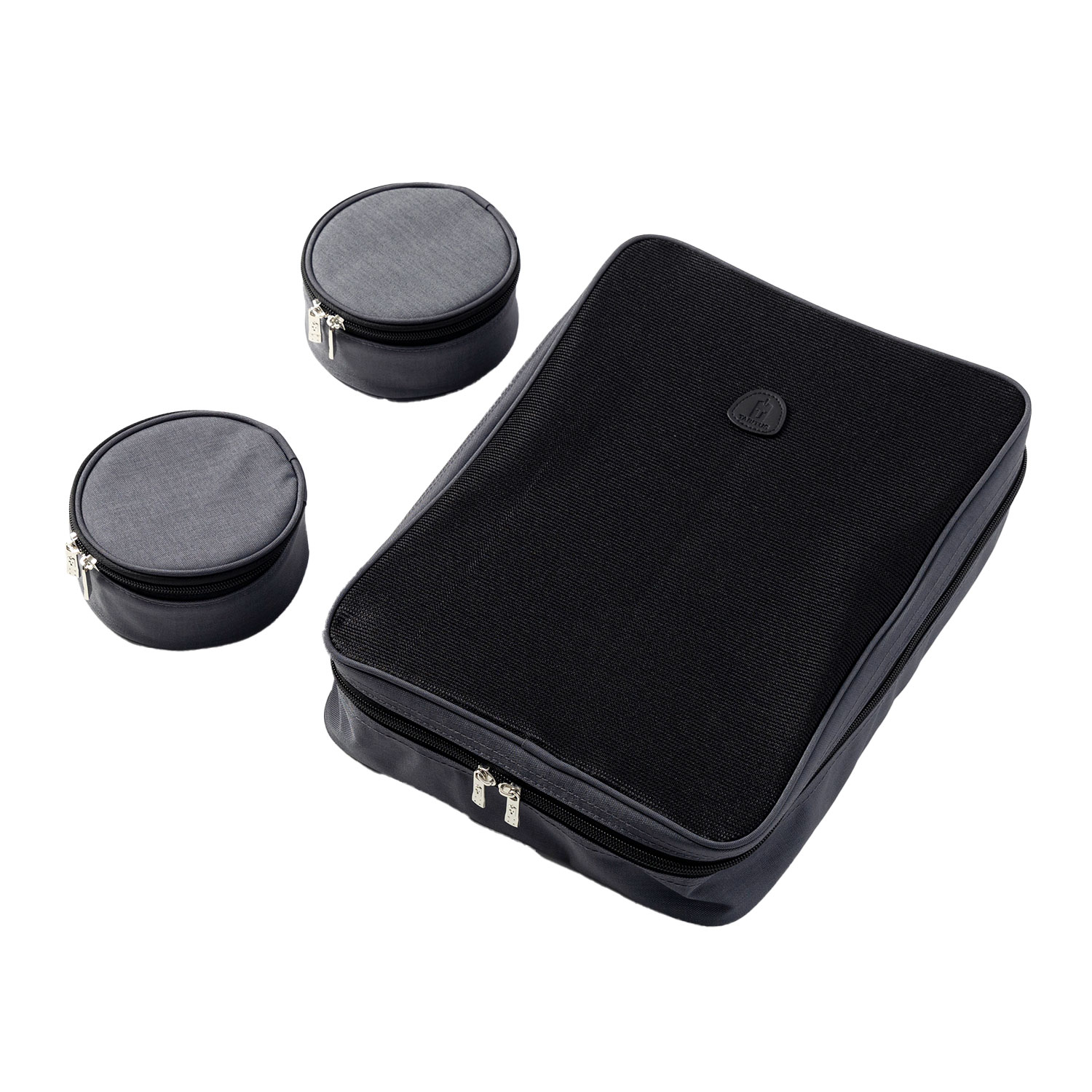 [TABITUS/タビタス] ワイシャツケース&ネックポーチ 2枚用 グレー[オススメ対象]