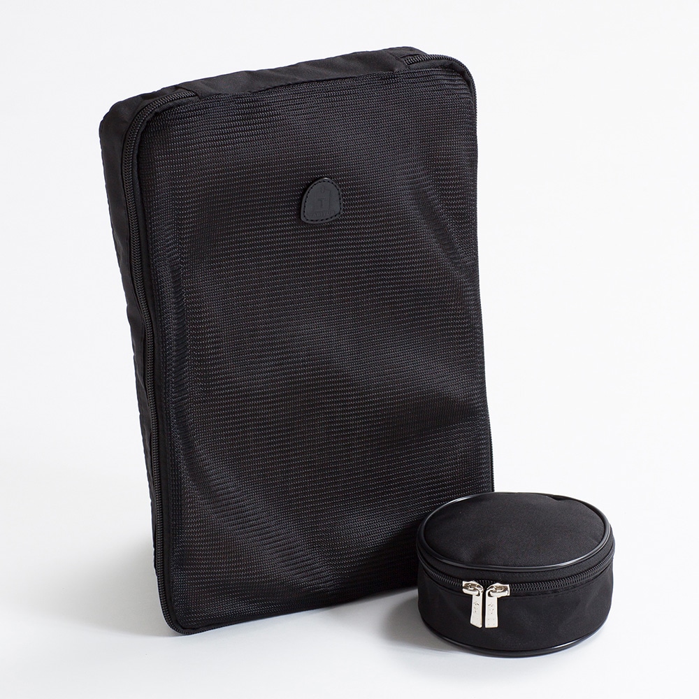 [TABITUS/タビタス] ワイシャツケース&ネックポーチ 1枚用 ブラック