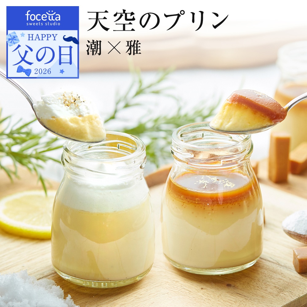父の日 ギフト 天空のプリン 雅（みやび） × 潮（塩バニラ） キャラメル スイーツ プリン  洋菓子 贈り物 誕生日 お礼 記念日 送料無料 お祝い プレゼント