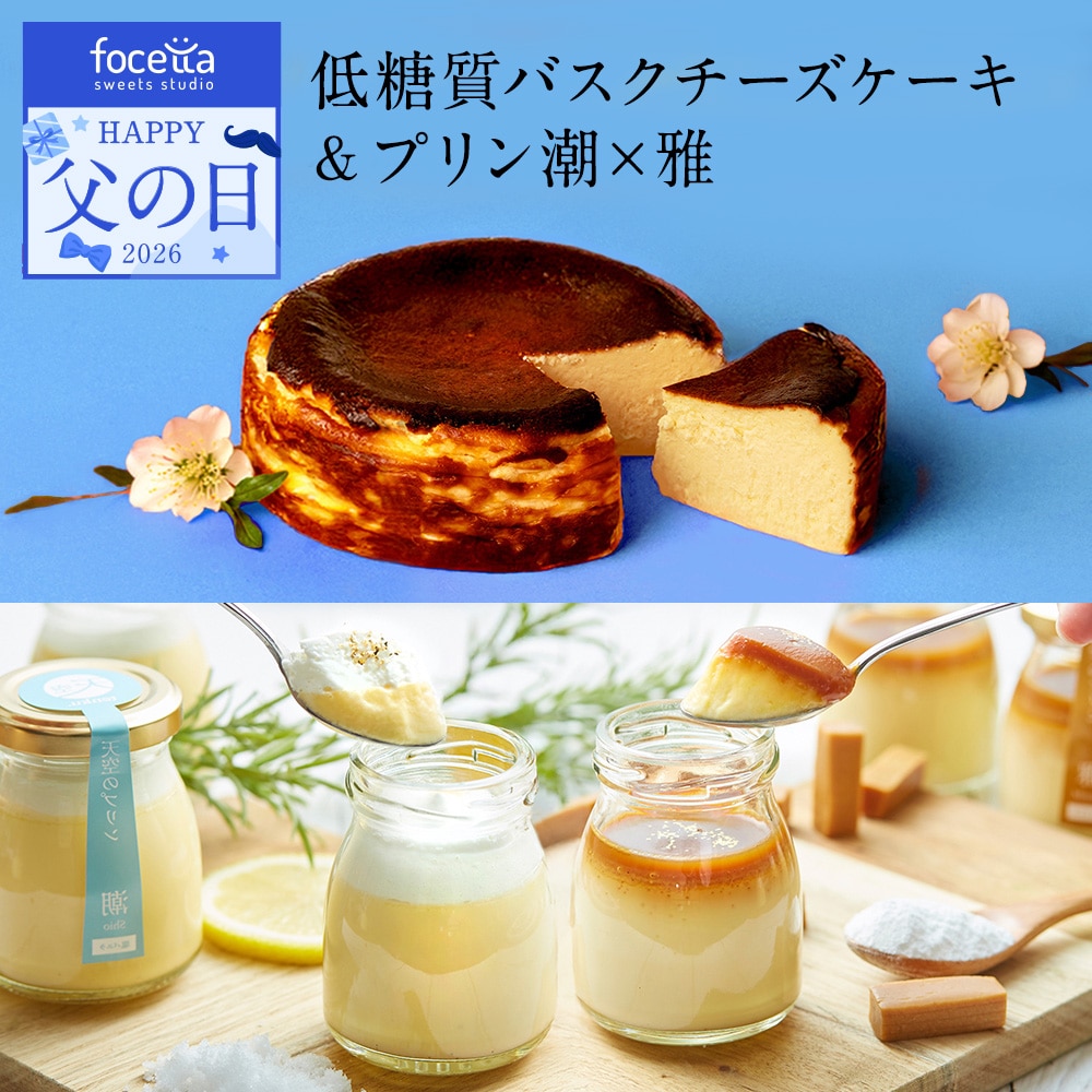 父の日 ギフト 低糖質バスクチーズケーキ スイーツ 天空のプリン 雅×潮 キャラメル 塩バニラ プリン  洋菓子 贈り物 誕生日 お礼 記念日 送料無料 お祝い プレゼント 詰め合わせ