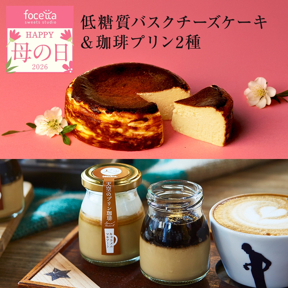 母の日 ギフト 低糖質バスクチーズケーキ スイーツ 天空のプリン 珈琲 プリン 2種 セット スイーツ コーヒー 父の日 洋菓子 贈り物 誕生日 お礼 記念日 送料無料 お祝い プレゼント 詰め合わせ