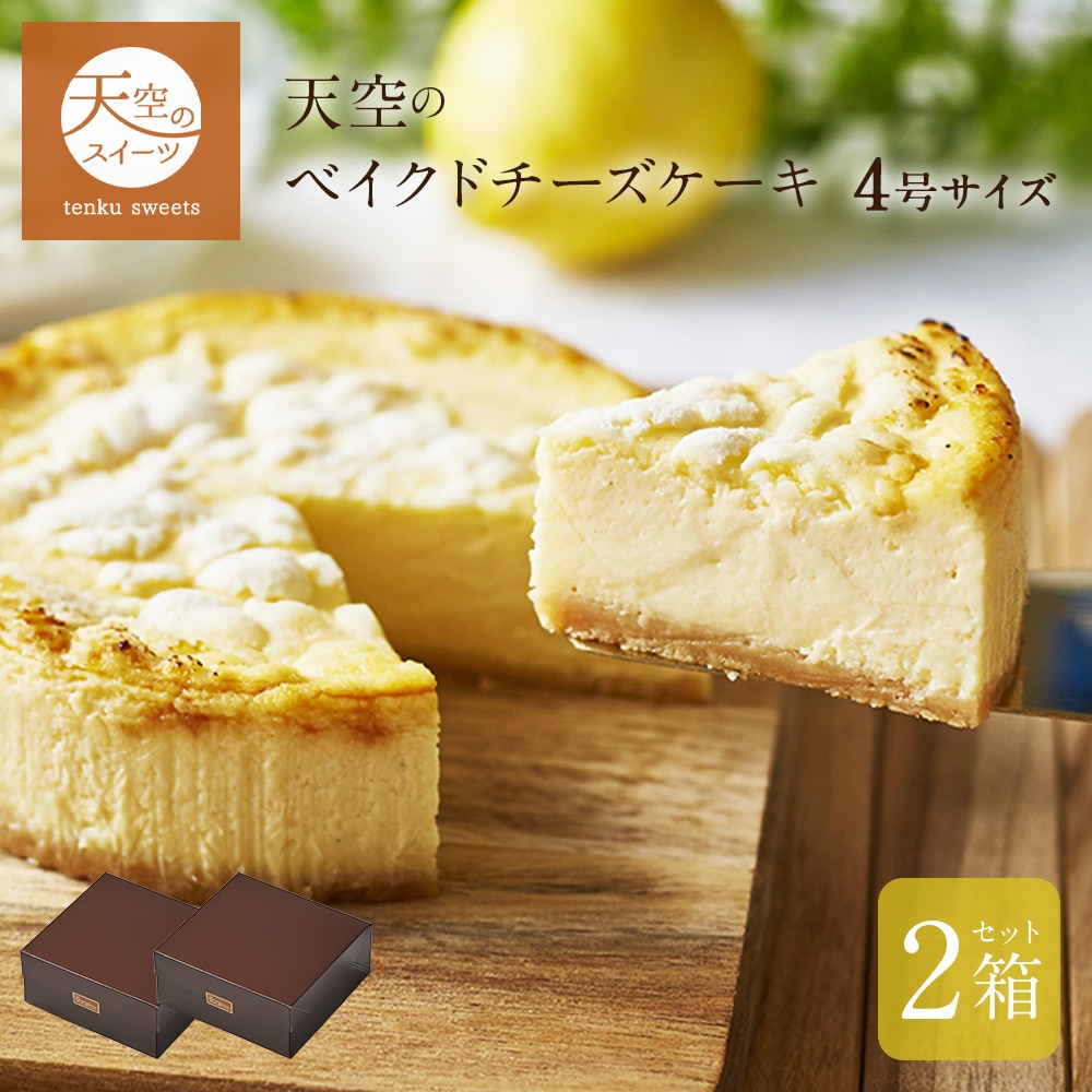 母の日 送料無料 ギフト スイーツ 2026 バースデー ギフト 天空のベイクドチーズケーキ 4号 2箱セット 濃厚 誕生日 チーズケーキ 父の日 洋菓子 お菓子 人気 通販 内祝い 記念日 贈り物 お祝い 記念