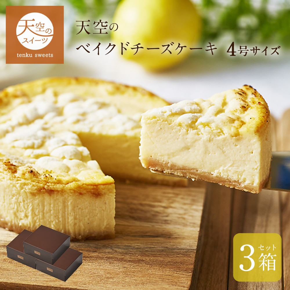 母の日 送料無料 ギフト スイーツ 2026 バースデー 母の日 ギフト 天空のベイクドチーズケーキ 4号 3箱セット 濃厚 誕生日 チーズケーキ 父の日 洋菓子 お菓子 人気 通販 内祝い 記念日 贈り物 お祝い 記念