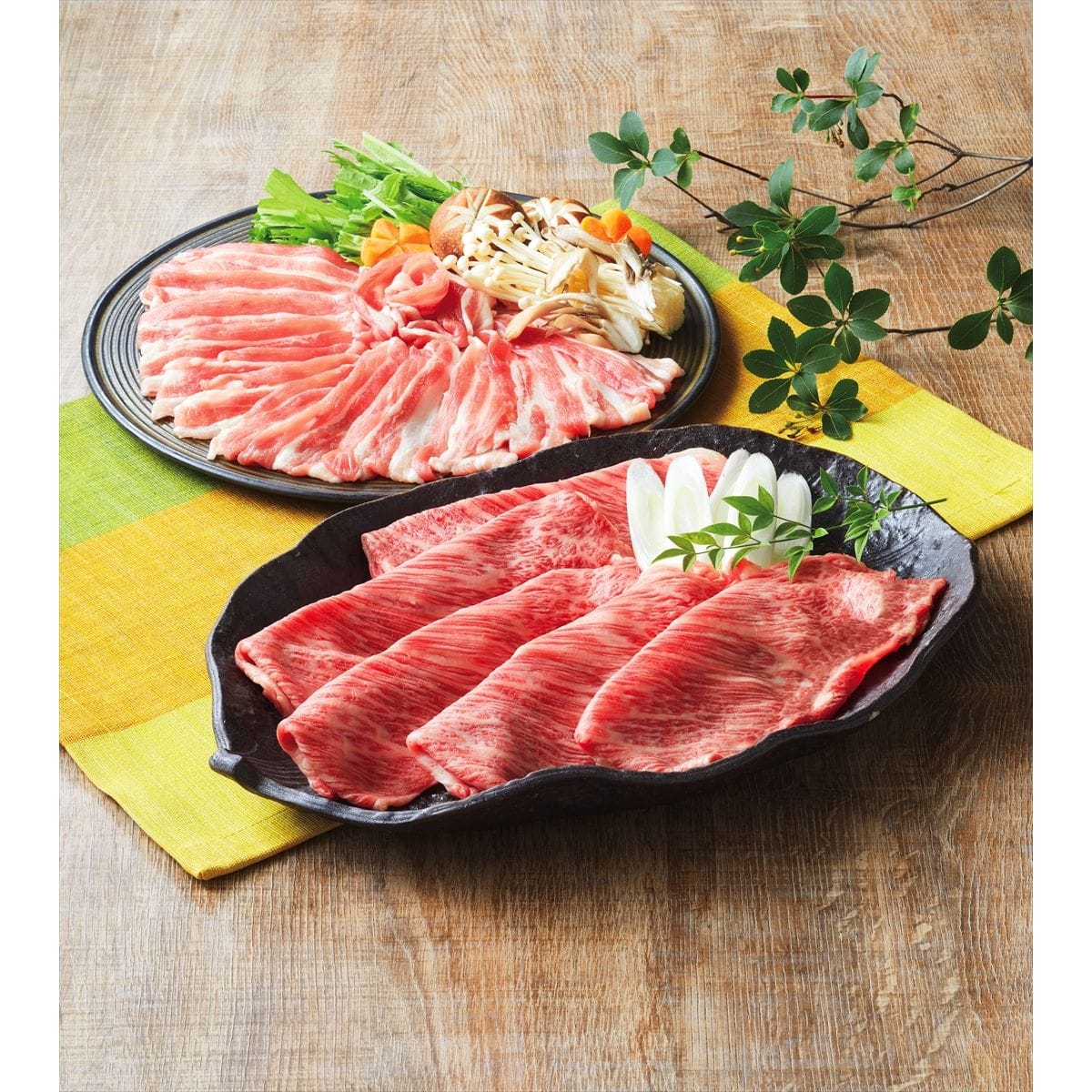 佐賀 上場亭 佐賀牛 肥前さくらポークしゃぶしゃぶ用 食べ比べ〔佐賀牛 肩ロース300g、肥前さくらポーク バラ200g〕