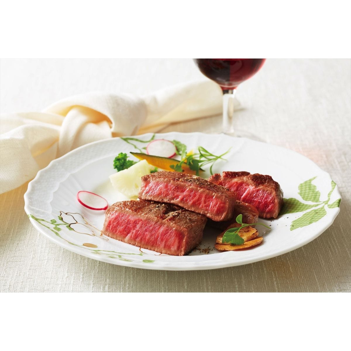 京都 大橋亭 黒毛和牛ヒレステーキ用〔ヒレ3枚(計240g)〕