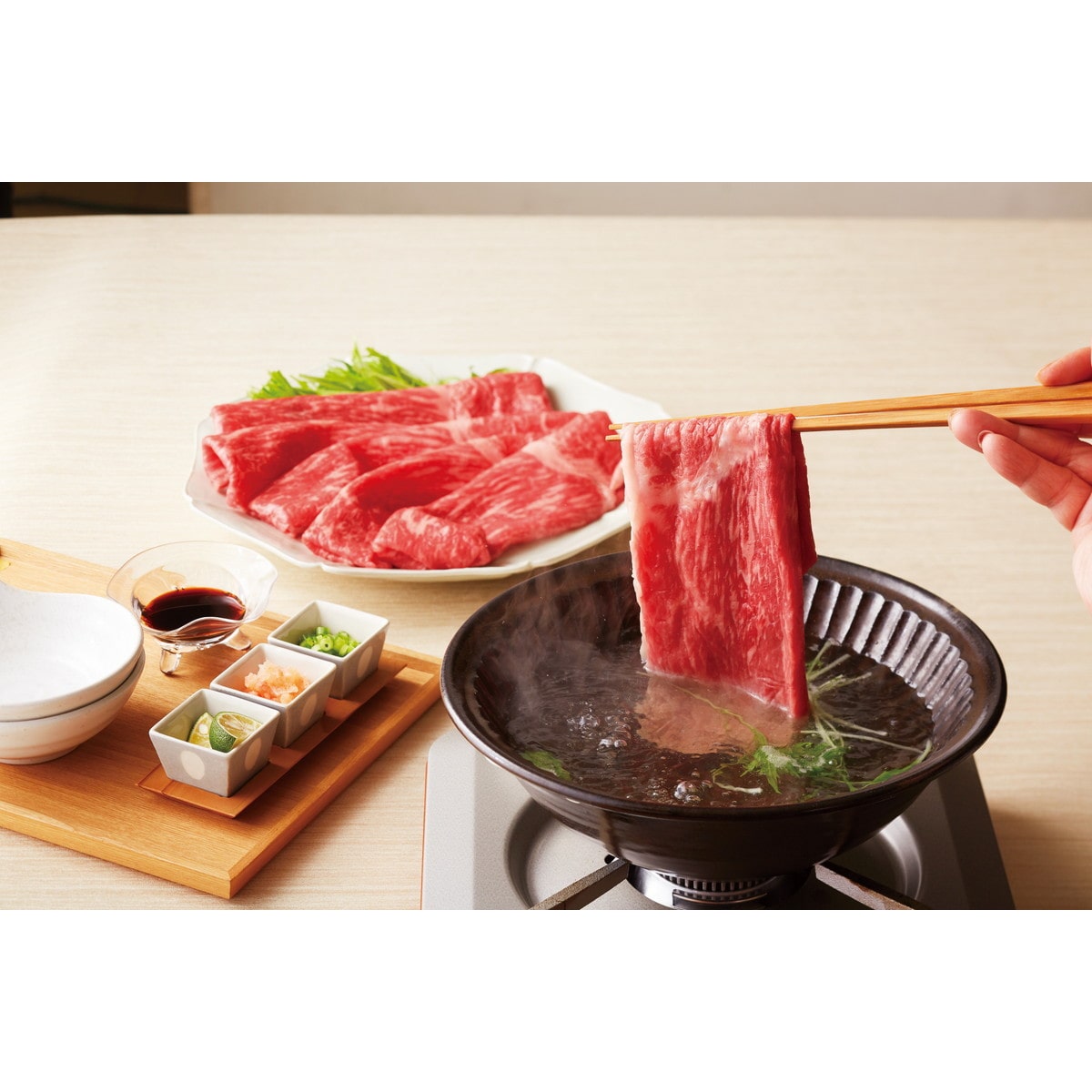 京都「大橋亭」黒毛和牛しゃぶしゃぶ用