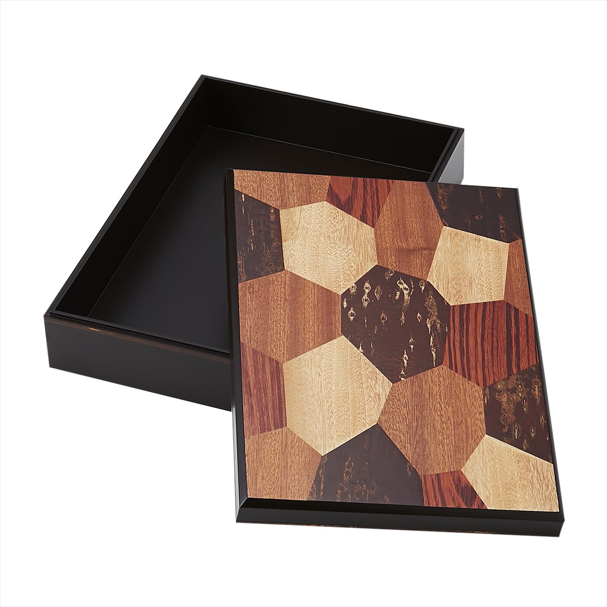 桜寄木 ホームボックス 〔約幅24×奥行33.2×高さ8cm、約1.225kg〕