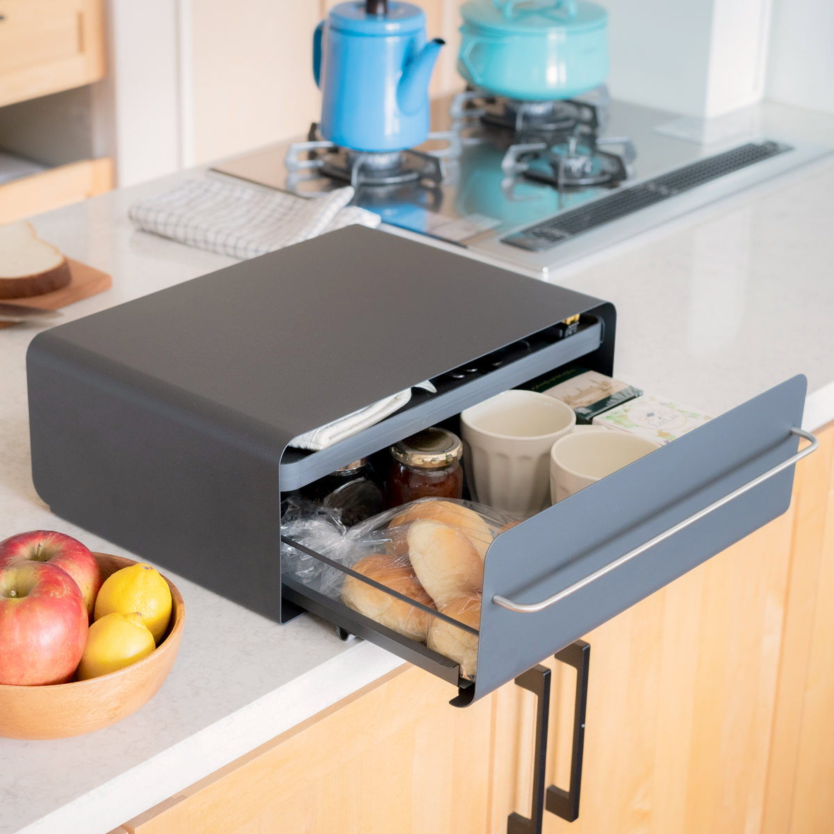 カウンタードロワー 〔外寸:約40.2×31.3×高さ15.0cm、重量:約4.64kg〕【沖縄県・離島 配送不可】 カームグレー