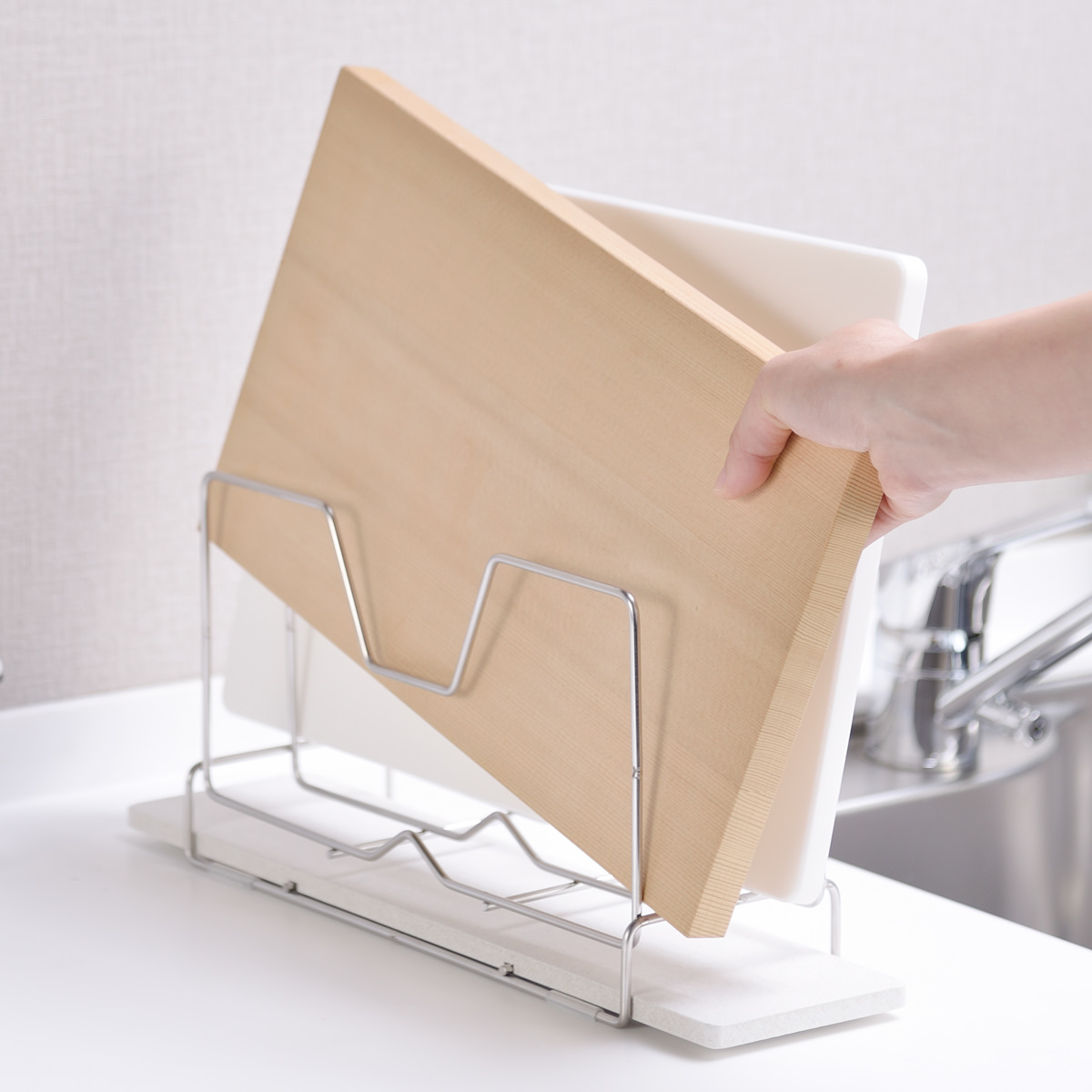 まな板スタンド 〔本体サイズ:約40.0×10.6×高さ17.3cm、重量:約0.74kg〕【沖縄県・離島 配送不可】