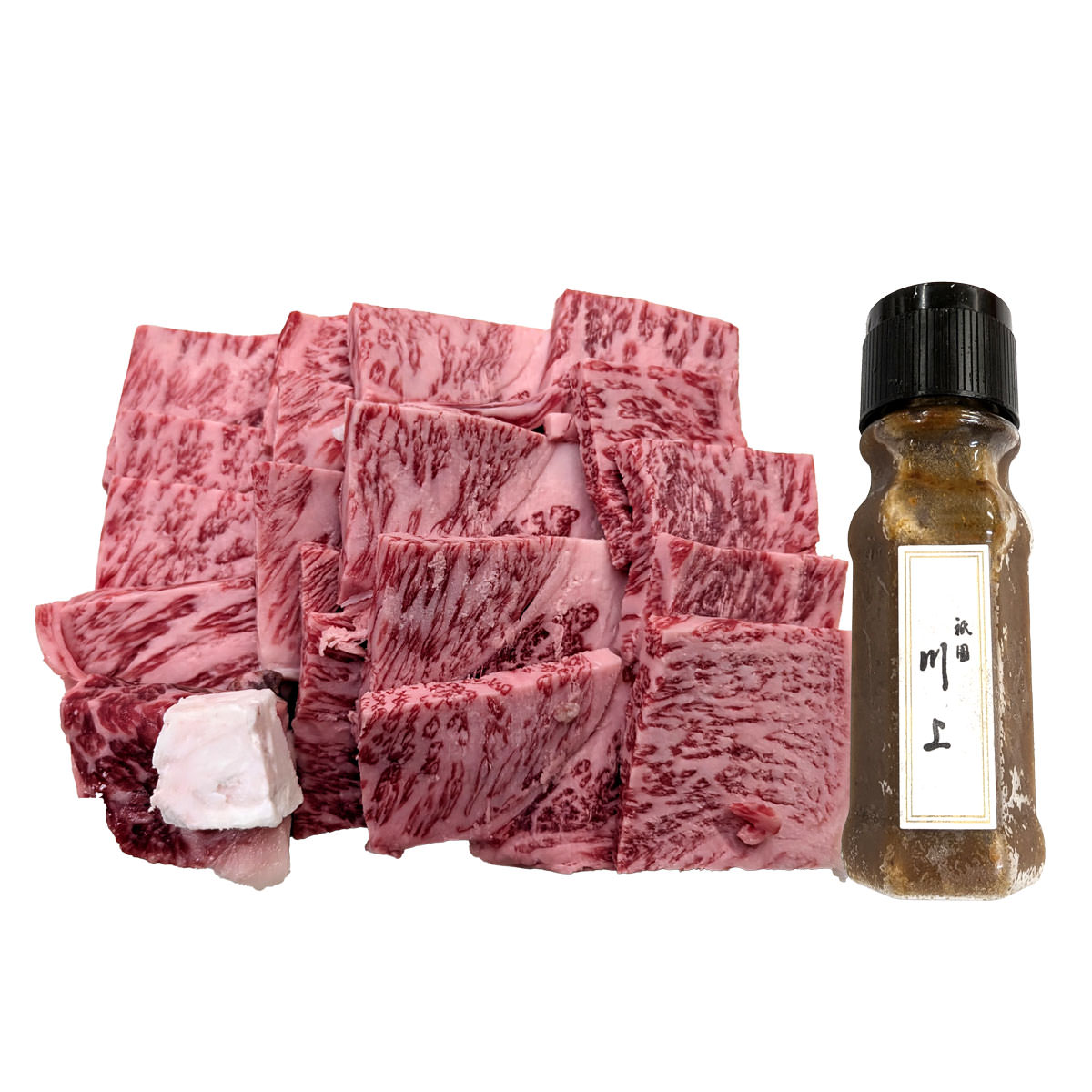 肉の大橋亭 近江牛 サーロイン焼肉 祇園川上 ステーキソースセット 〔サーロイン焼肉用580g、牛脂、和風ステーキソース120ml〕【北海道・沖縄県・離島 配送不可】