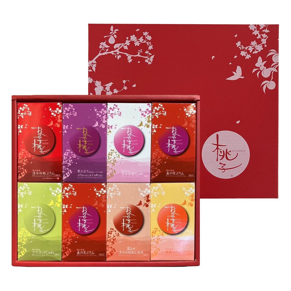 おかやま桃子 ジュレ プリン 詰め合わせ 〔清水白桃ぷりん、金桃ぷりん、マスカットじゅれ ほか全7種計16個〕