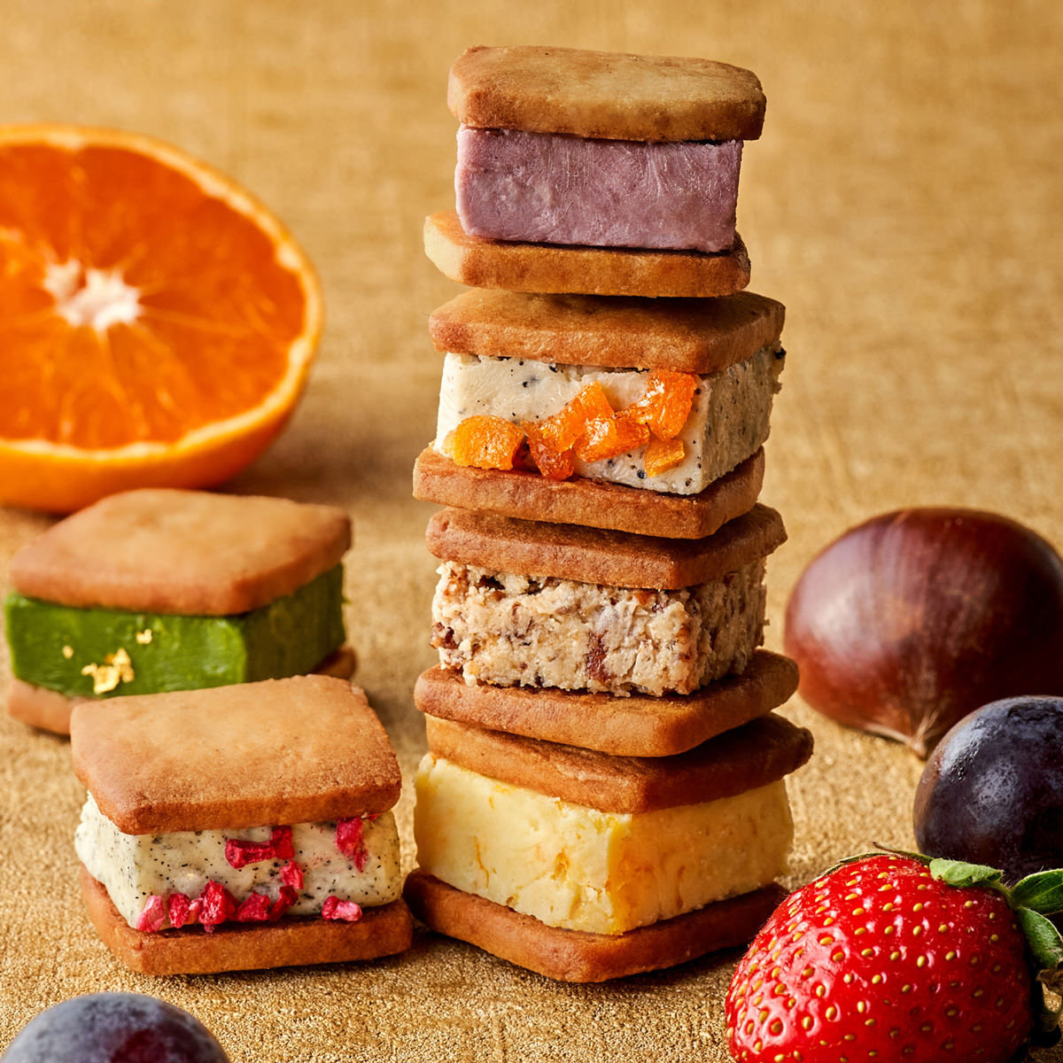 バターサンド 詰め合わせ 〔和歌山産蜂蜜きなこ・濃厚抹茶 ほか全12種 各(約)20g〕