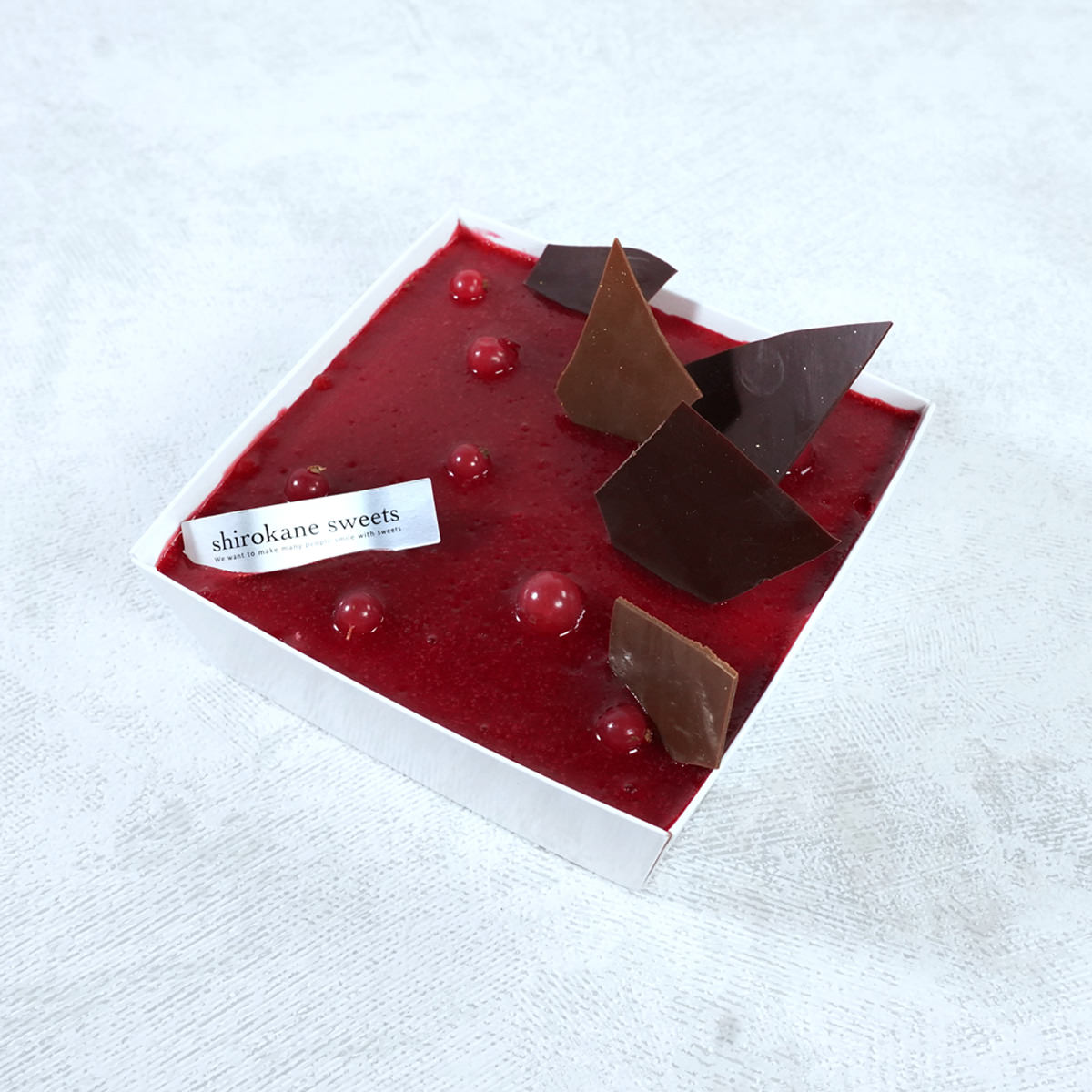 スイーツボックス 白金ティラミス フランボワーズ〔底95mm×95mm×高さ40mm〕