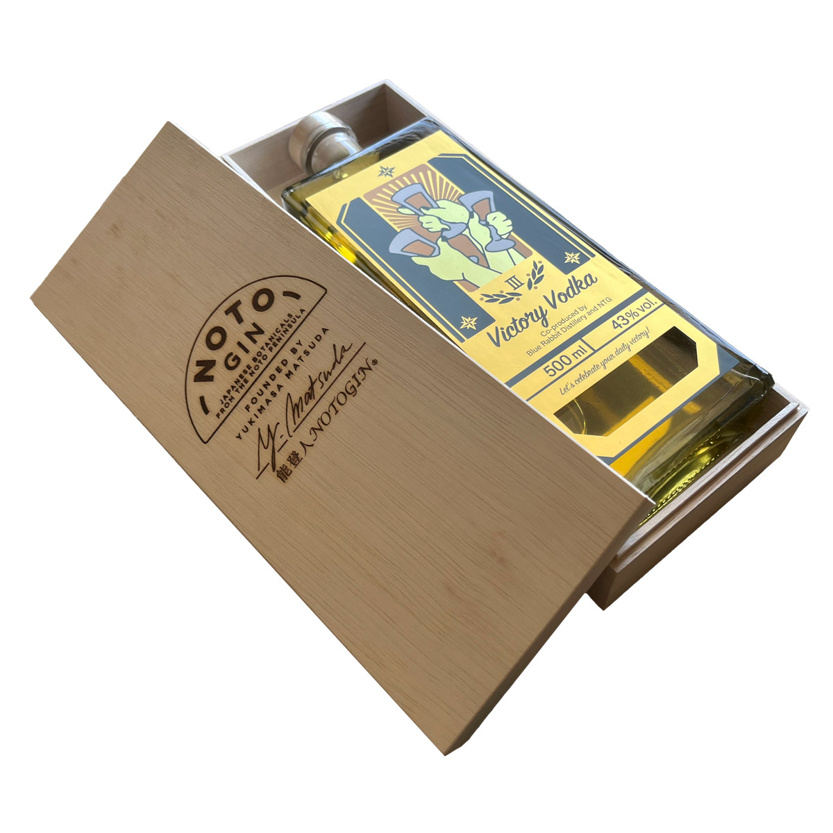 のとジン ヴィクトリー・ウォッカ 木箱入り ギフト〔500ml〕