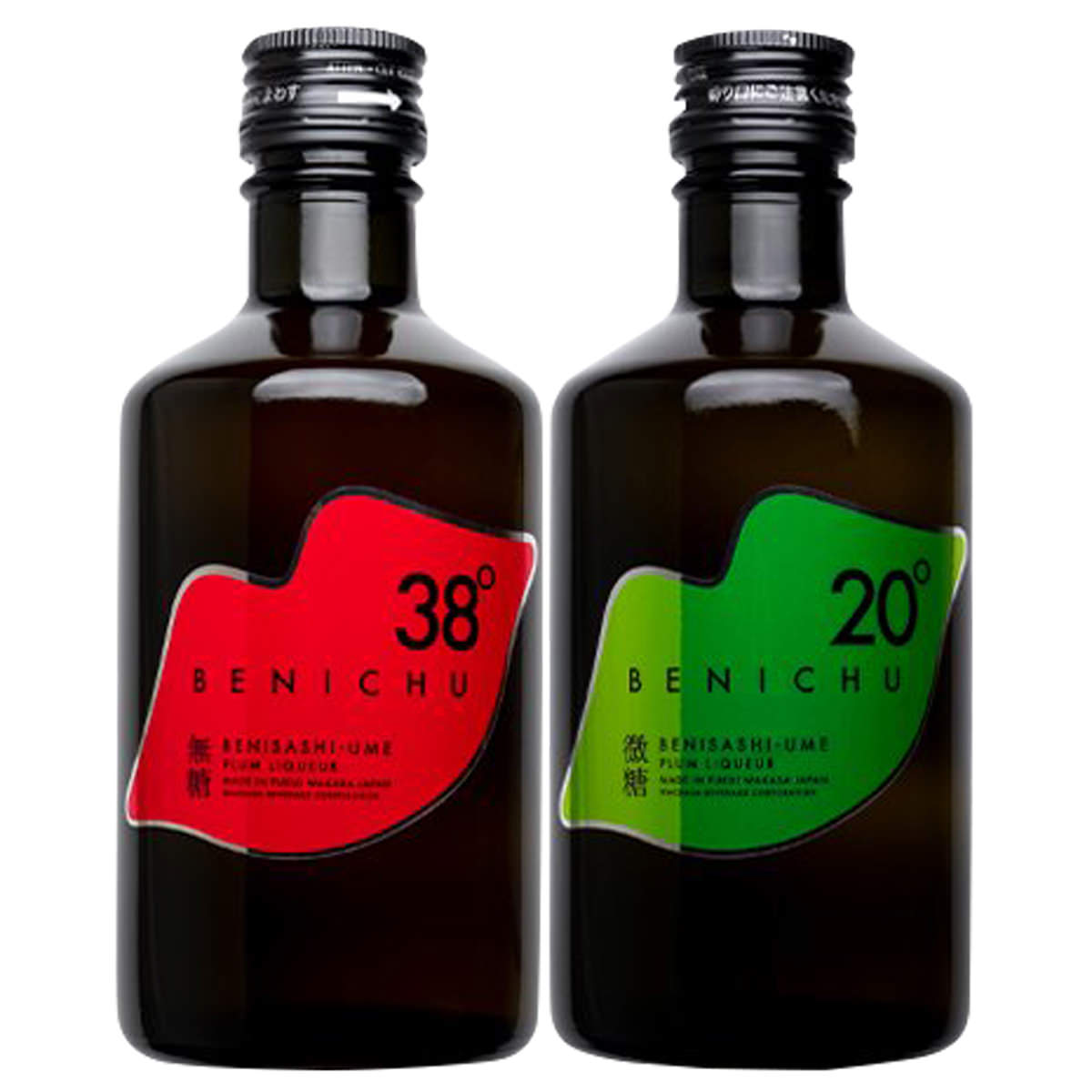 甘くない梅酒 BENICHU 飲み比べセット 〔BENICHU38°300ml、BENICHU20°300ml〕