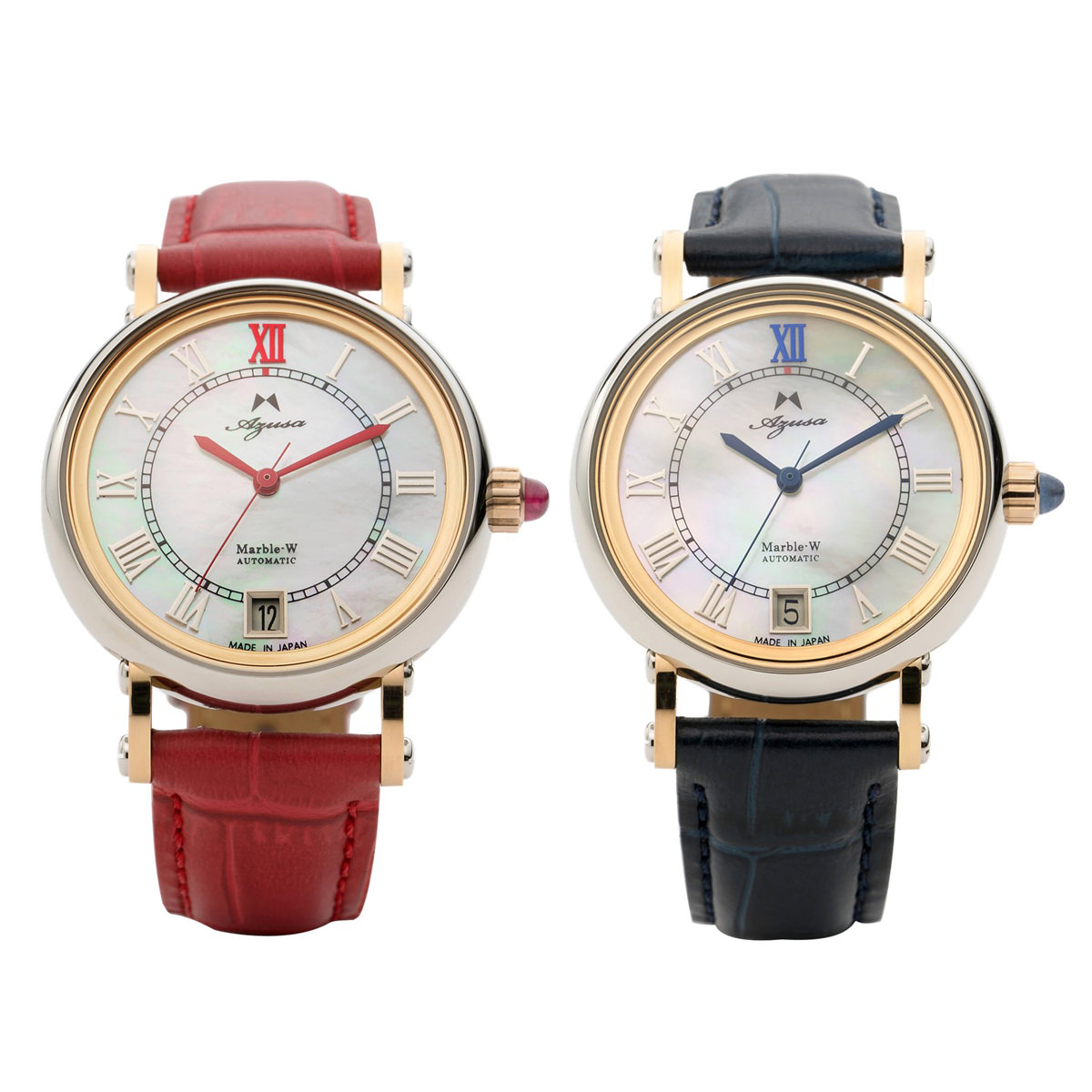 時計屋復刻堂 Azusa Marble-W 〔腕周り長さ約17.5cm、重量約35g〕 ブルー