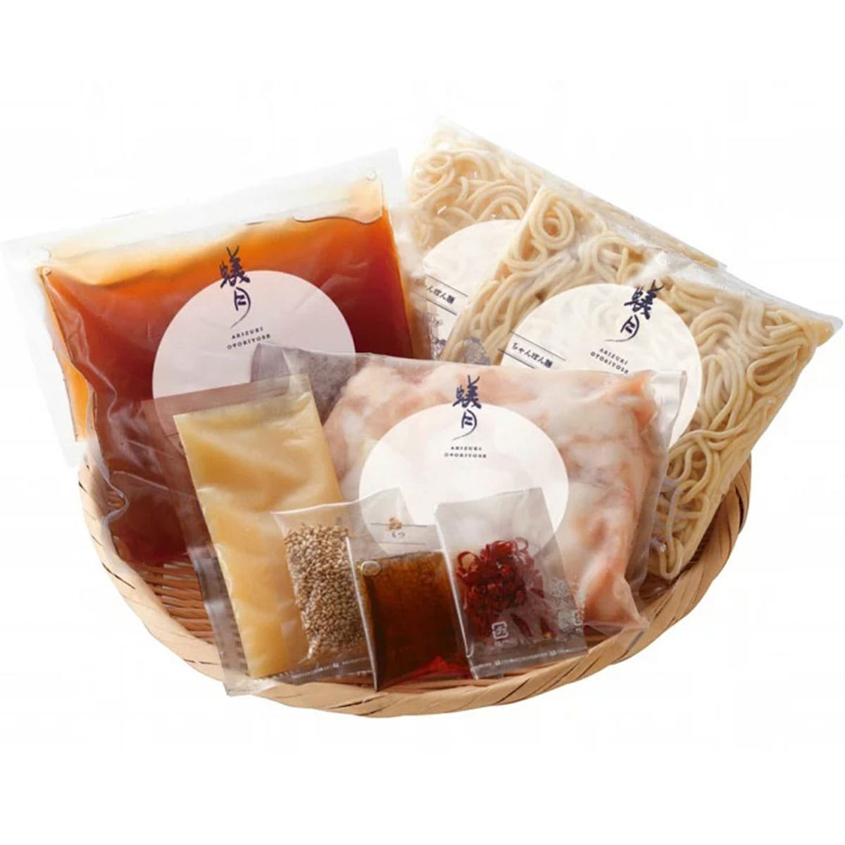 赤のもつ鍋 セット 2~3人前 醤油味 〔スープ500g、もつ300g、ちゃんぽん150g×2、調味料〕【離島 配送不可】