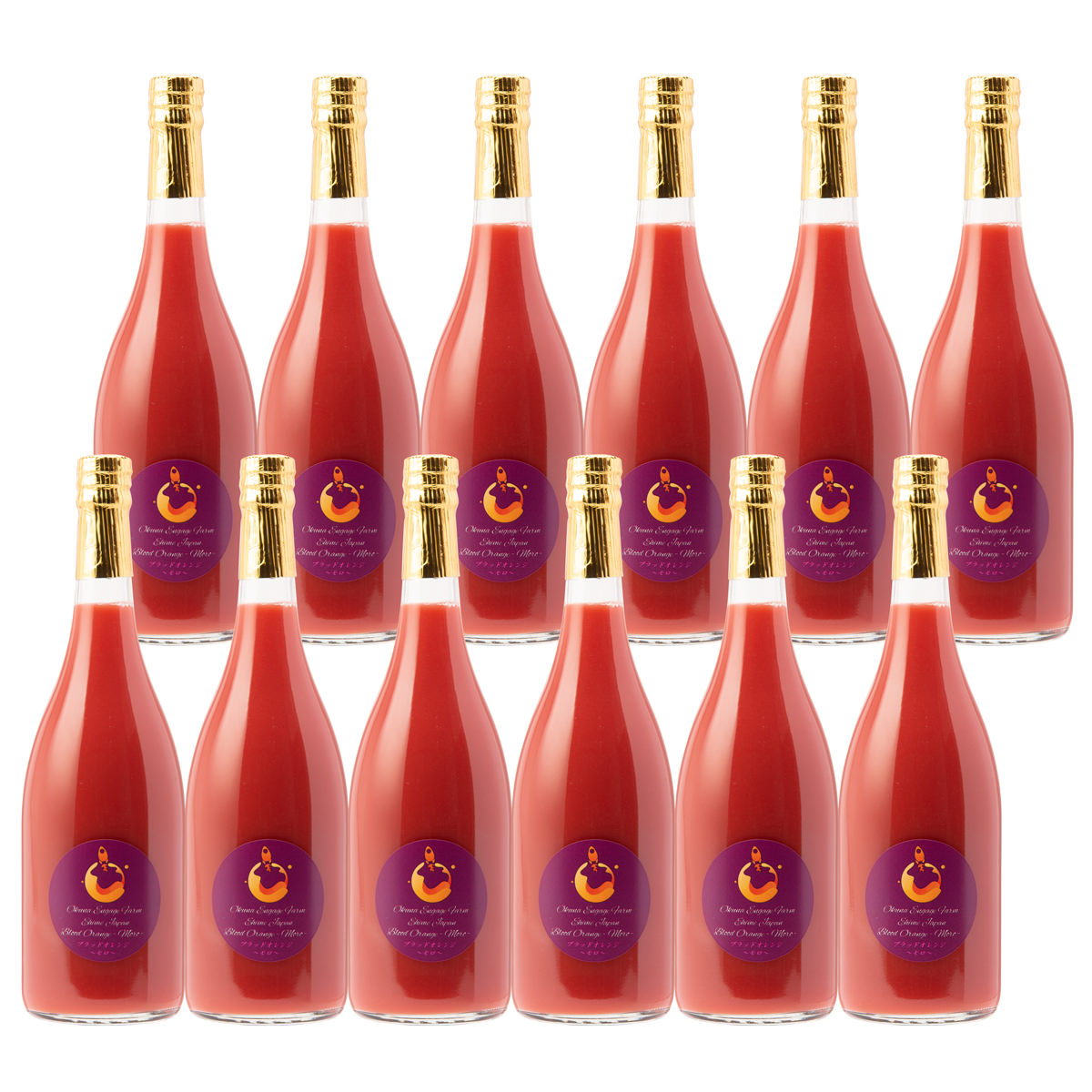 ブラッドオレンジジュース モロ 孤高の深紫 12本 〔720ml×12〕