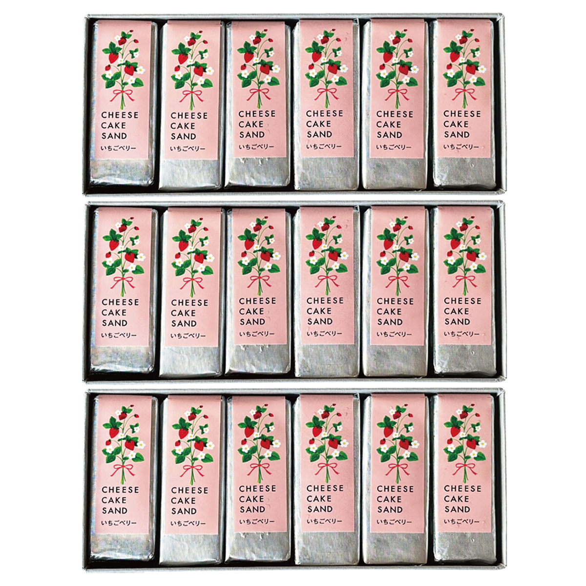 武蔵野茶房 チーズケーキサンド -CHEESECAKE SAND- いちごベリー 〔6個×3〕