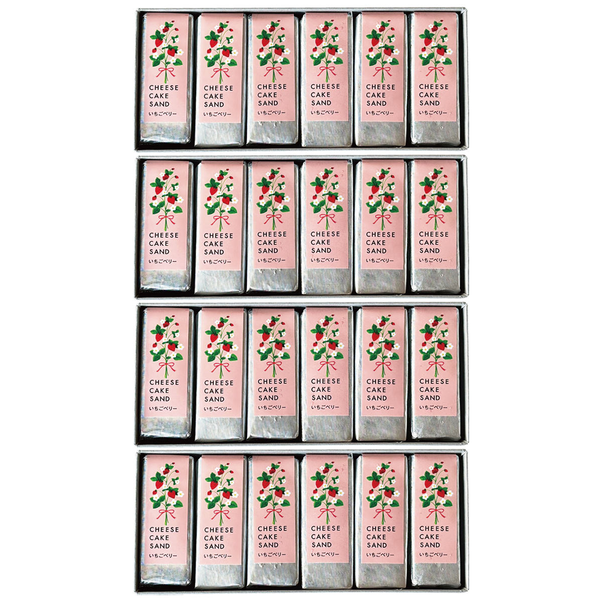 武蔵野茶房 チーズケーキサンド -CHEESECAKE SAND- いちごベリー 〔6個×4〕