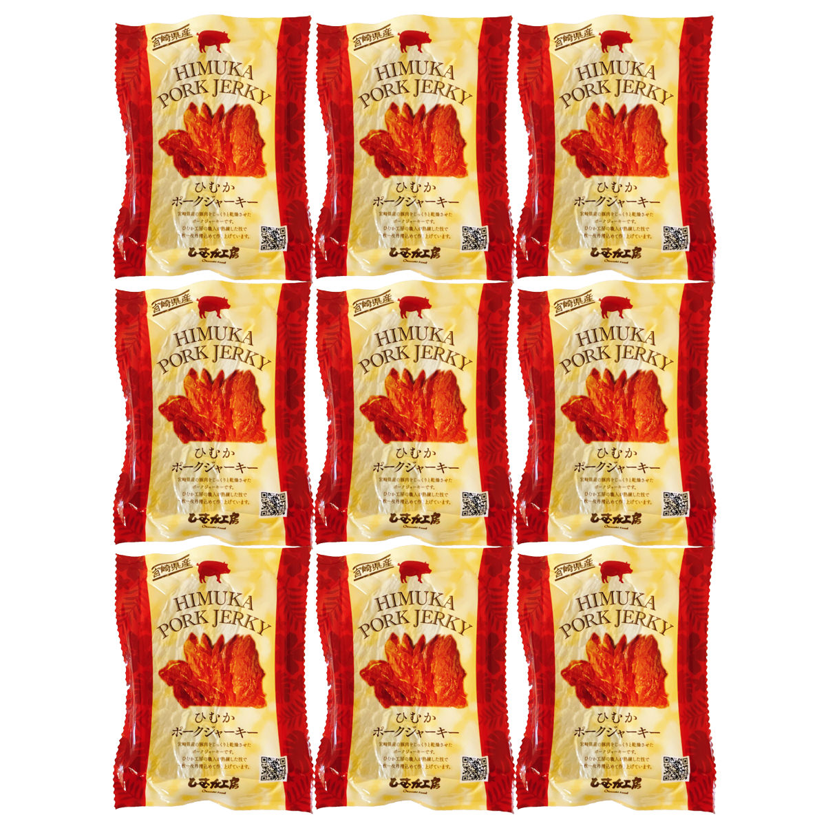 宮崎産 ひむか ポークジャーキー 〔10g×9個〕