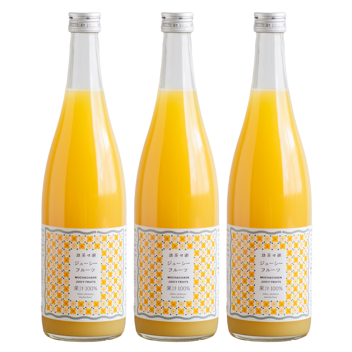 無茶々園 愛媛 果汁100% ジューシーフルーツジュース 〔720ml×4本〕【沖縄県・離島 配送不可】