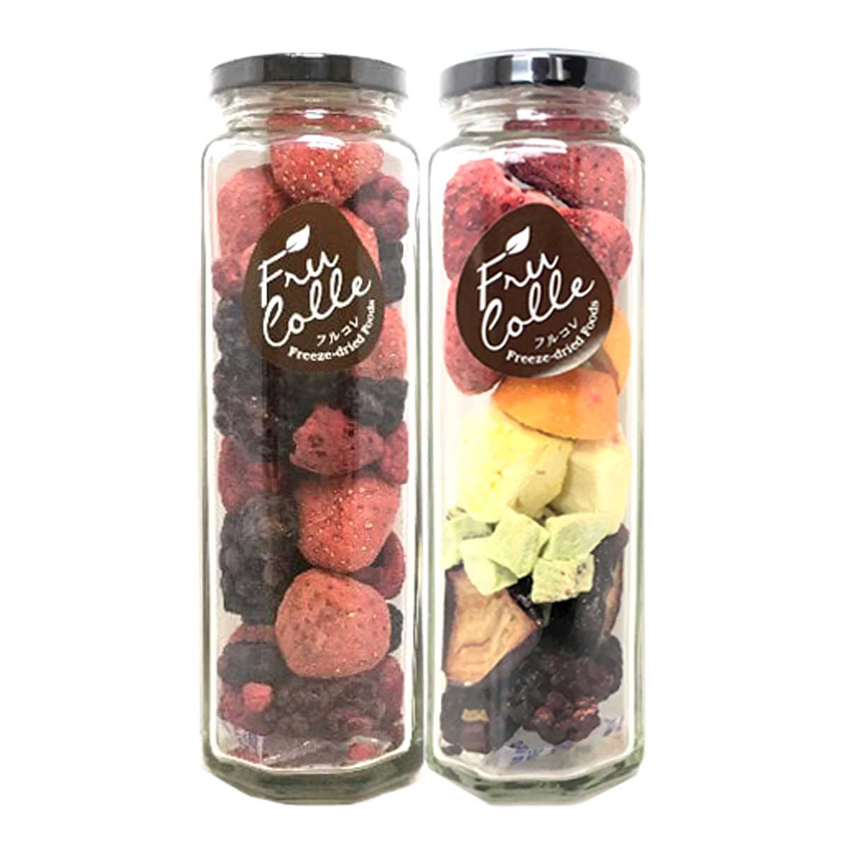 フルコレ フリーズドライ フルーツ 八角瓶 ギフトセット〔レインボー約16g、MIXベリー約15g〕