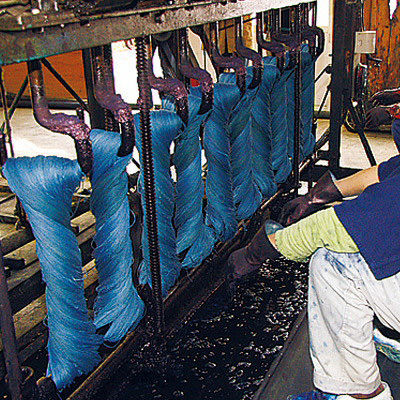 ほっこりあったか タフな男の逸品部屋着〈 刺し子作務衣・藍染 〉Lサイズ | 野川染織工業株式会社・埼玉県