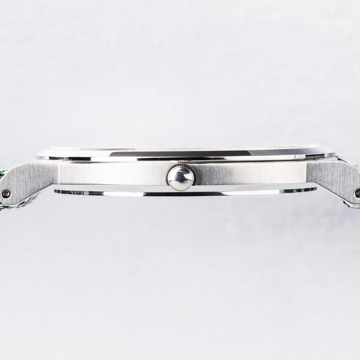 和心 畳縁バンド 薄型 日本製腕時計 無地 黒 〔全長約25cm・ベルト幅2cm〕