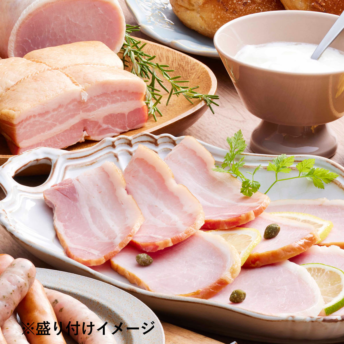 信州ハム 爽やか信州軽井沢 熟成3点セット 〔ロースハム300g、ホワイトロースハム300g、ベーコン250g〕